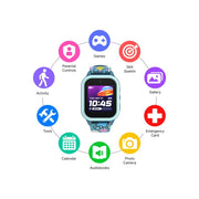 iTech Junior Kids Smartwatch with Camera, Audiobooks, Games, Aqua Case, Blue Sea Life Strap