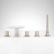 Knox Roman Waterfall Tub Faucet and Hand Shower - Brushed Nickel