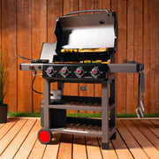 Coleman Cookout 4-Burner Propane Gas BBQ Grill with 45,000 BTU, Side Burner, Stainless Steel, 637 sq in Cooking Area G43292
