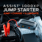 NEBO Assist 1000XP Portable Car Battery Jump Starter, 1000 Amps, USB Power Bank, Emergency LED Light, Black