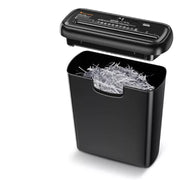 Bonsaii S123-A 6-Sheet Strip Cut Paper Shredder Compact Light Duty with 2.4 Gallon Wastebasket