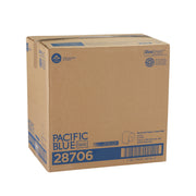 Georgia Pacific Pacific Blue Basic Paper Towel Hardwound Roll, White, 7.875 in Width, 350 ft Length, 12 Rolls, 287-06