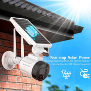 WEILAILIFE 2K Wireless Wi-Fi Solar Outdoor Security Camera with Rechargeable Battery, AI Human Detection, Night Vision, Dual Antenna, IP66 Waterproof, 2 Pack, WE-S2