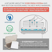 Prince Lionheart EVO Baby Wipe Warmer with Ever-Fresh Technology, Super Seal Barrier Lid, Glow Nightlight, White, 9080