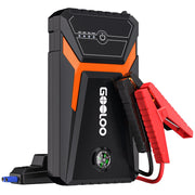 Gooloo Car Jump Starter, 1500A Peak, 12V Battery Jump Box with LED Flashlight and Built-in Compass, Orange, GE1500X