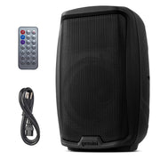 Gemini AS-2115BT Active 15 Inch Bluetooth PA Speaker, 2000W Peak Power, Class AB Amplifier, USB/SD/FM, XLR/RCA/AUX Inputs, Dual Mic and Guitar Inputs, Black