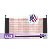 KidKusion Non-Retractable Driveway Safety Net, 20 Ft Long, Orange, Plastic and Galvanized Steel