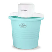 Nostalgia NPICMPRLWM4AQ 4-Quart Electric Parlor-Style Ice Cream Maker, Aqua