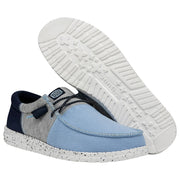 HEYDUDE Wally Tri Varsity Casual Shoes for Men - Light Blue - 10M