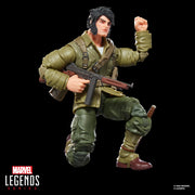 Hasbro Marvel Legends Wolverine WWII Logan 6-Inch Action Figure with 7 Accessories, Blue and Yellow, Comics-Inspired Design, G0820