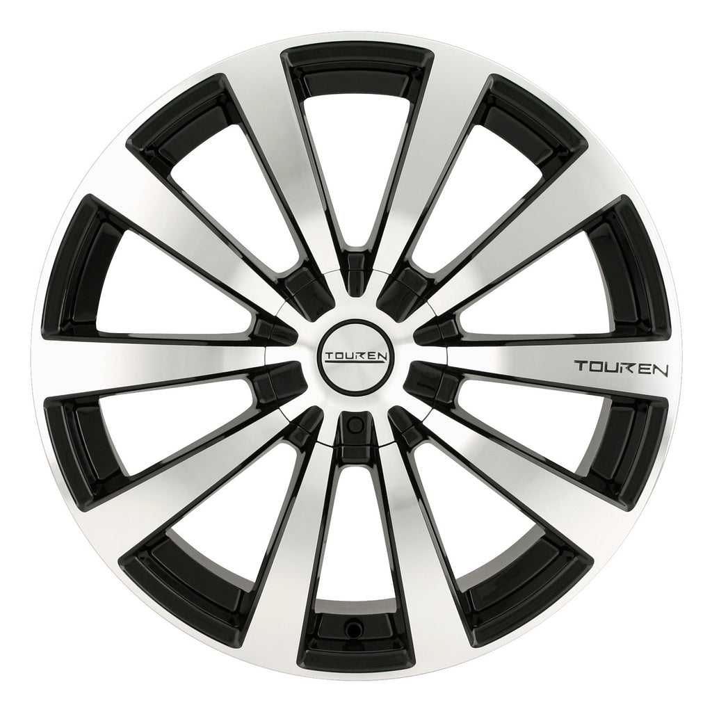 Touren TR3 3130 15x7 Black Gloss Machined Face Aluminum Alloy Wheel Ri ...