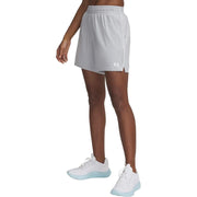 Under Armour Team Tech 5in Athletic Shorts, Women's, Mod Gray, X-Large, Sweat-Wicking, Quick-Drying, Elastic Drawstring Waist, 1390040