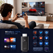 ITISSOFT Wireless HDMI Transmitter and Receiver, 2-in-1 Plug and Play Display Adapter, 4K Decode, 1080P Output, Dual-Band 2.4G/5G Wireless, HDMI01