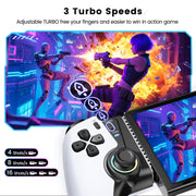 Esywen Mobile Game Controller, Wireless Bluetooth, Hall Joystick, Programmable Macro & Turbo Buttons, Dual Vibration, RGB Lighting, Compatible with iPhone, Android, Switch OLED, Xbox Cloud, Steam Link, MC500