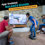 GoCube GoBalance Sport Balance Board with Bluetooth Connectivity, 12 Interactive Games, Core Strength Training, Black with Blue, 411545