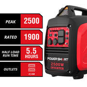PowerSmart HB5020C 2500W Gas Inverter Portable Generator