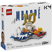 LEGO Kylian Mbapp Soccer Highlights Building Set, Collectible Display with Minifigure and Plaque, Ages 10+, 490 Pieces, 43013
