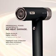 Shark SpeedStyle Pro Hair Dryer System with Scalp Shield, IQ Speed Styling & Drying Suite, Turbo Concentrator, QuickSmooth Brush, FrizzFighter Tool, Black, HD731