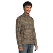 Ariat Caldwell Quarter-Button Sweater - Light Brown Southwest - M