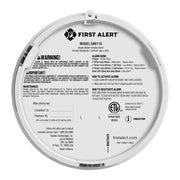 First Alert 10 Year Battery Ionization Smoke Alarm, White, Round, 85 dB, 1046856