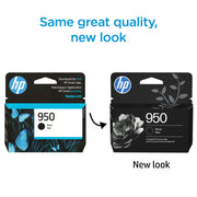 HP 950 Black Officejet Ink Cartridge, Original Ink, 1000 Page Yield