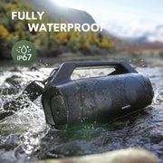 Soundcore Motion Boom Plus Outdoor Bluetooth Speaker, 80W Stereo Sound, IP67 Waterproof, Portable with Handle and Strap, 20-Hour Playtime, Black