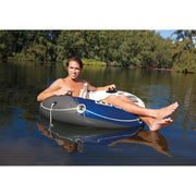 Intex River Run Inflatable Floating Water Tube Raft, 2 Pack, Blue, Vinyl, Adult Size, 53 in