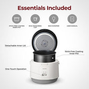 Cuckoo CR-1095 10-Cup (Uncooked) / 20-Cup (Cooked) Basic Rice Cooker and Warmer with Nonstick Inner Pot, Switch Press (White)