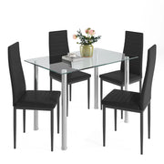 uhomepro Q9038 5 Pieces Dining Table Set, Black