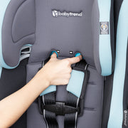 Baby Trend Cover Me 4-in-1 Convertible Car Seat with Integrated Adjustable Canopy, UPF 50+ Protection, No-Rethread 5-Point Harness, Recline Ready, Dark Moon, CV89E22B