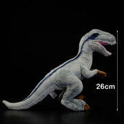 FulanDe Dinosaur Plush Toy, 16 Inch Gray Velociraptor Stuffed Animal, Soft Cotton Plush Doll for Kids V0153