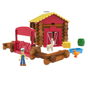 Basic Fun 00858  Lincoln Logs Fun On The Farm 102 Parts  Real Wood Logs - Ages 3+