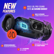 JBL Flip 7 Portable Bluetooth Speaker, AI Sound Boost, Waterproof IP68, 16 Hours Playtime, Purple, JBLFLIP7PURAM
