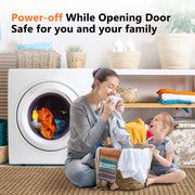 EUHOMY Portable Clothes Dryer, 2.7 Cu. Ft. Capacity, 1400W Motor, Front Load, White, CD-9
