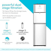 Avalon Bottom Loading Water Cooler with Filtration, Hot Cold Room Water, Stainless Steel, 3-Gallon Bottle, A3F