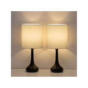 Oumilen Modern Black Metal Table Lamp, Set of 2
