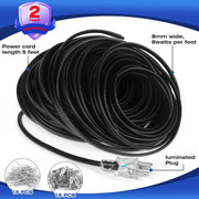 Rylpoint 100FT Heat Tape for Water Pipes, Roof Snow De-Icing, RV Heating Cable,120 Volt 8W/ft