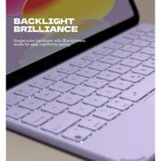 Dexnor iPad Keyboard Case with Backlit Multi-Touch Trackpad, Ultra-Thin Magnetic Detachable Folio, Purple, Compatible with iPad 11th Gen A16 11in and 10th Gen 10.9in, 3000542