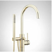Signature Hardware SHLEFS2000GPB Lexia Floor Mounted Tub Filler Faucet - Includes Hand Shower, Less Valve, Polished Brass