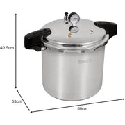UNIFULL 24 Quart/23 Liter Pressure Cooker, Pressure Canner with Pressure Gauge, Pressure Relief Valve - 14 PSI, and Sealing Ring