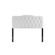 Modway MOD-6127-WHI Annabel King Diamond Tufted Performance Velvet Headboard in White