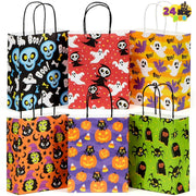 Joyfy 24 Pieces Halloween Goodie Bags with Handles