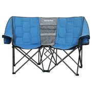 SUNNYFEEL Double Camping Chair Folding Loveseat Oversized for 2 Person (Blue) - Super Handy