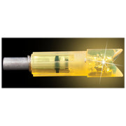 Burt Coyote Crossbow Lumenok Crescent or Flat Lighted Nocks - Crescent/Gold Tip - Red - 3 pack