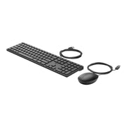 HP 9SR36UT#ABA Wired Desktop 320MK Mouse and Keyboard, USB, Black