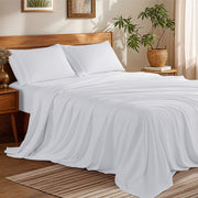 SONORO KATE 2SJT90TNWE 3 Pieces Luxury Soft Sheet Set, Twin, White