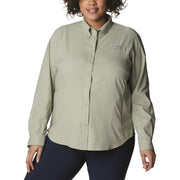Columbia Womens PFG Tamiami II Long Sleeve Fishing Shirt, Omni-Shade UPF 40, Breathable Vent, Roll-Up Sleeves, Spray, 1275701325