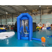 Sayok Inflatable Cash Cube Money Machine Booth, 4.9x8.2ft, Blue, Built-In 1100W Air Blower, Outdoor Use