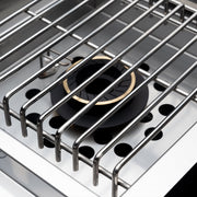 Spire Stainless Steel Built-In Side Burner, 12,000 BTU, Battery Electronic Ignition, Z-Shaped Lid, Convertible to Natural Gas, 760-0023B