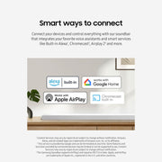 Samsung HW-S801D 3.1.2 Channel Ultra-Slim Wireless Soundbar with Dolby Atmos, Q-Symphony, SpaceFit Sound Pro, Adaptive Sound, Game Mode Pro, White